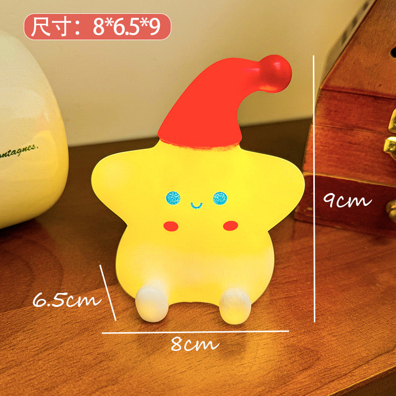Little star with christmas hat Led Night Light