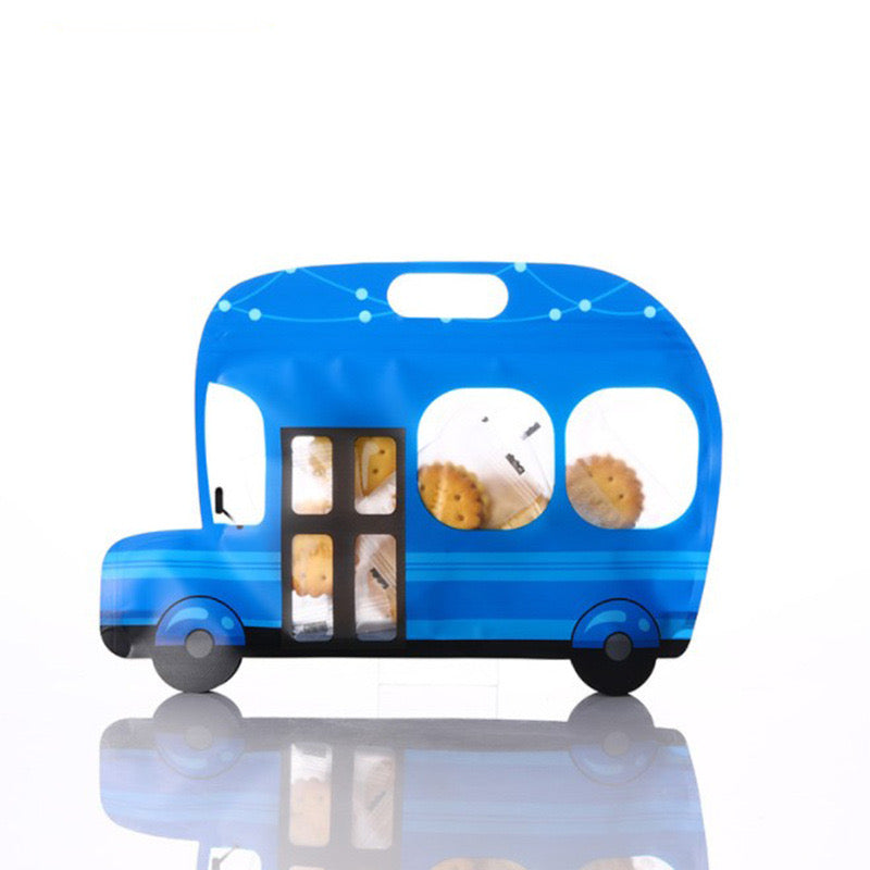 Assorted Vehicle Shaped Reusable, Ziplock, Plastic Bags