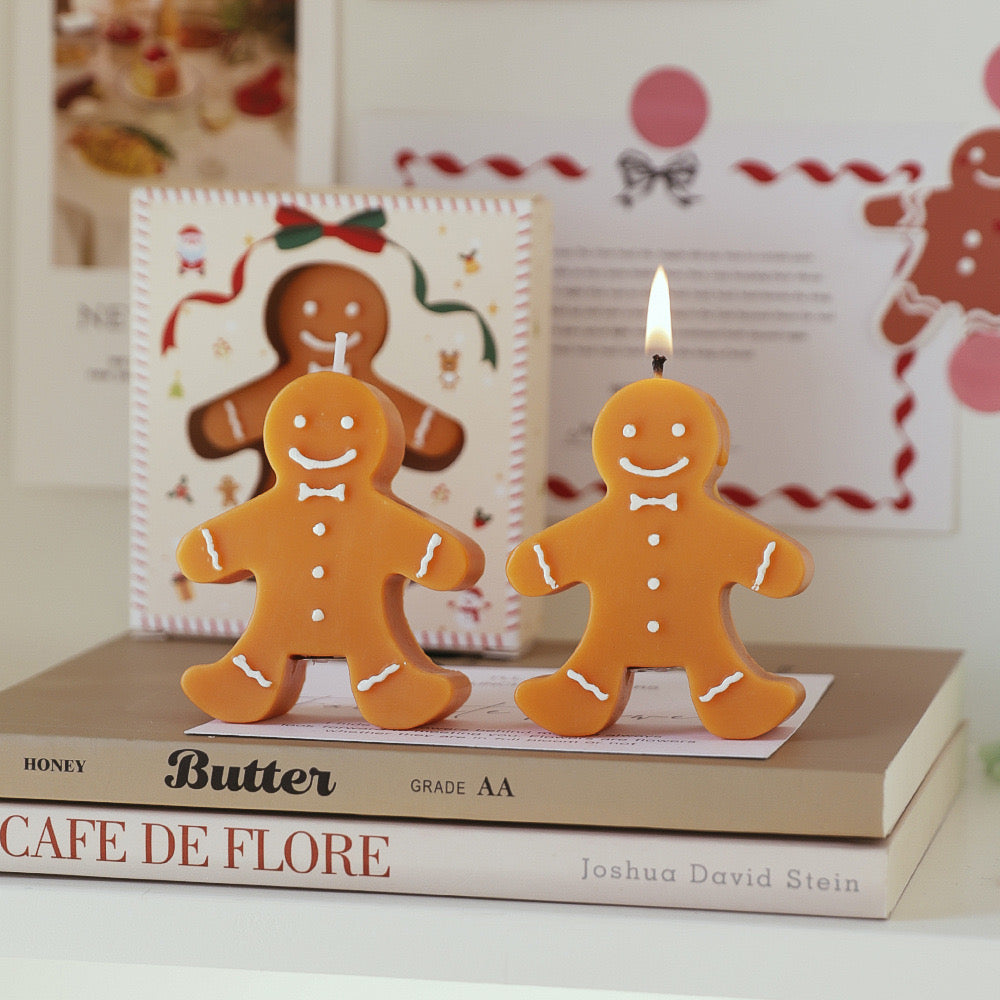 Gingerbread man christmas scented candle