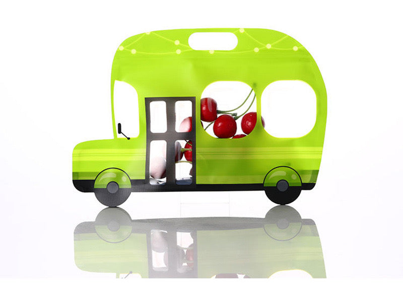 Assorted Vehicle Shaped Reusable, Ziplock, Plastic Bags