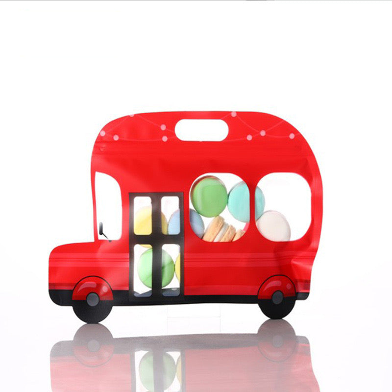 Assorted Vehicle Shaped Reusable, Ziplock, Plastic Bags