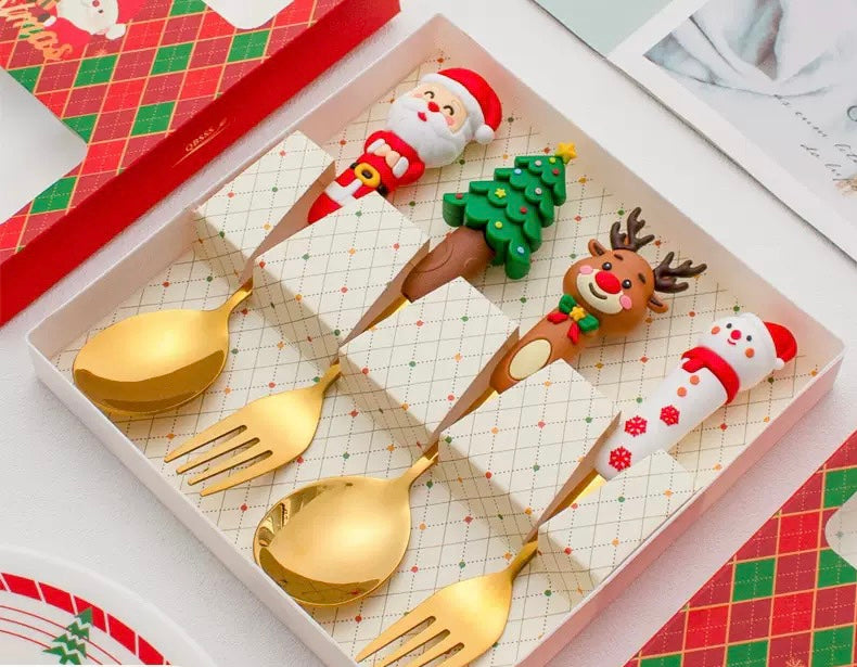 Christmas Spoon and Folk Set