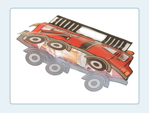 Assorted Vehicle Shaped Reusable, Ziplock, Plastic Bags