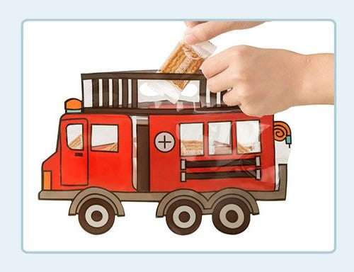 Assorted Vehicle Shaped Reusable, Ziplock, Plastic Bags