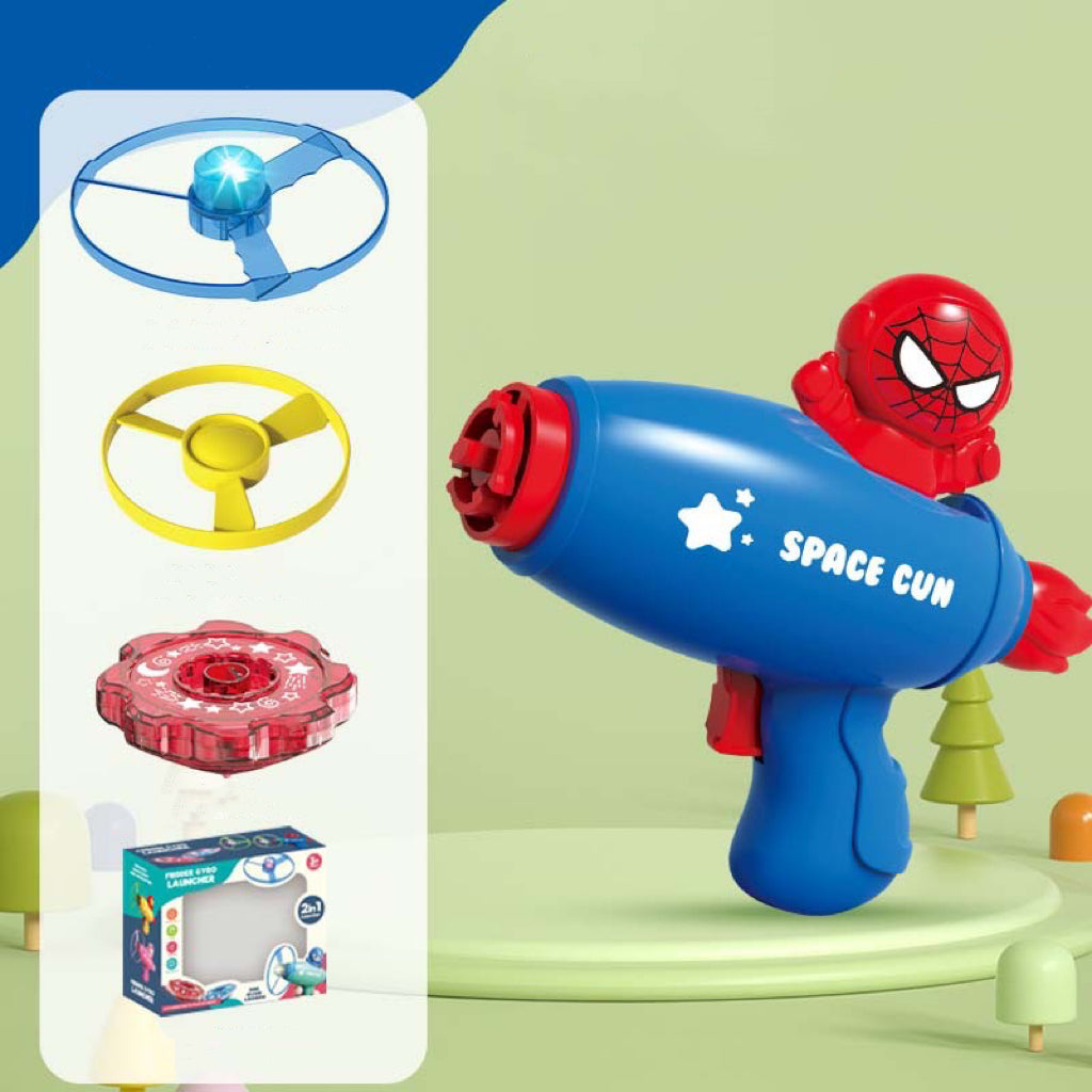 Outdoor flying disc launcher set