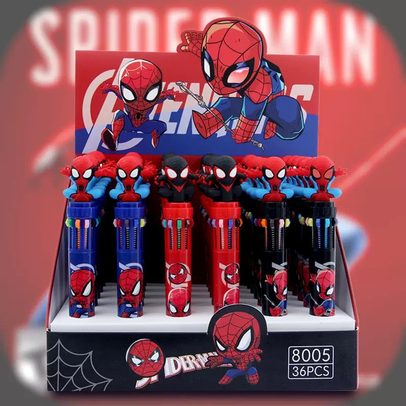 Spiderman 10 colours ballpoint pen