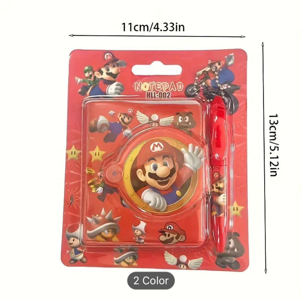 Super Mario mini notebook and pen set