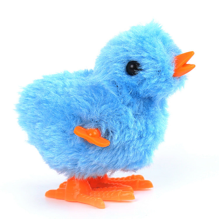 Plush Fur Chicken Windup Toy