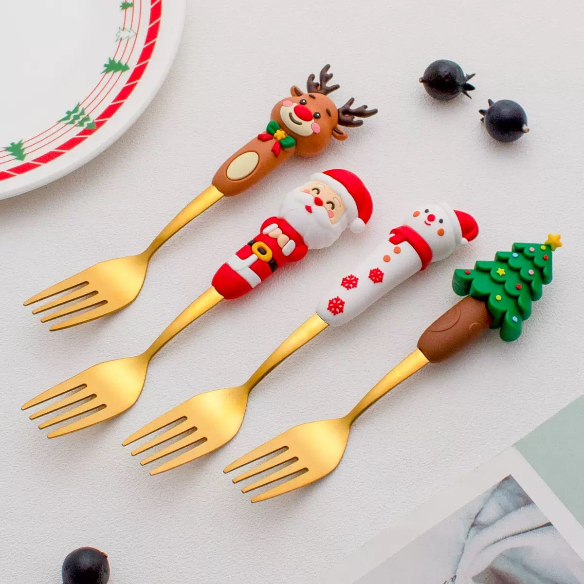 Christmas Spoon and Folk Set