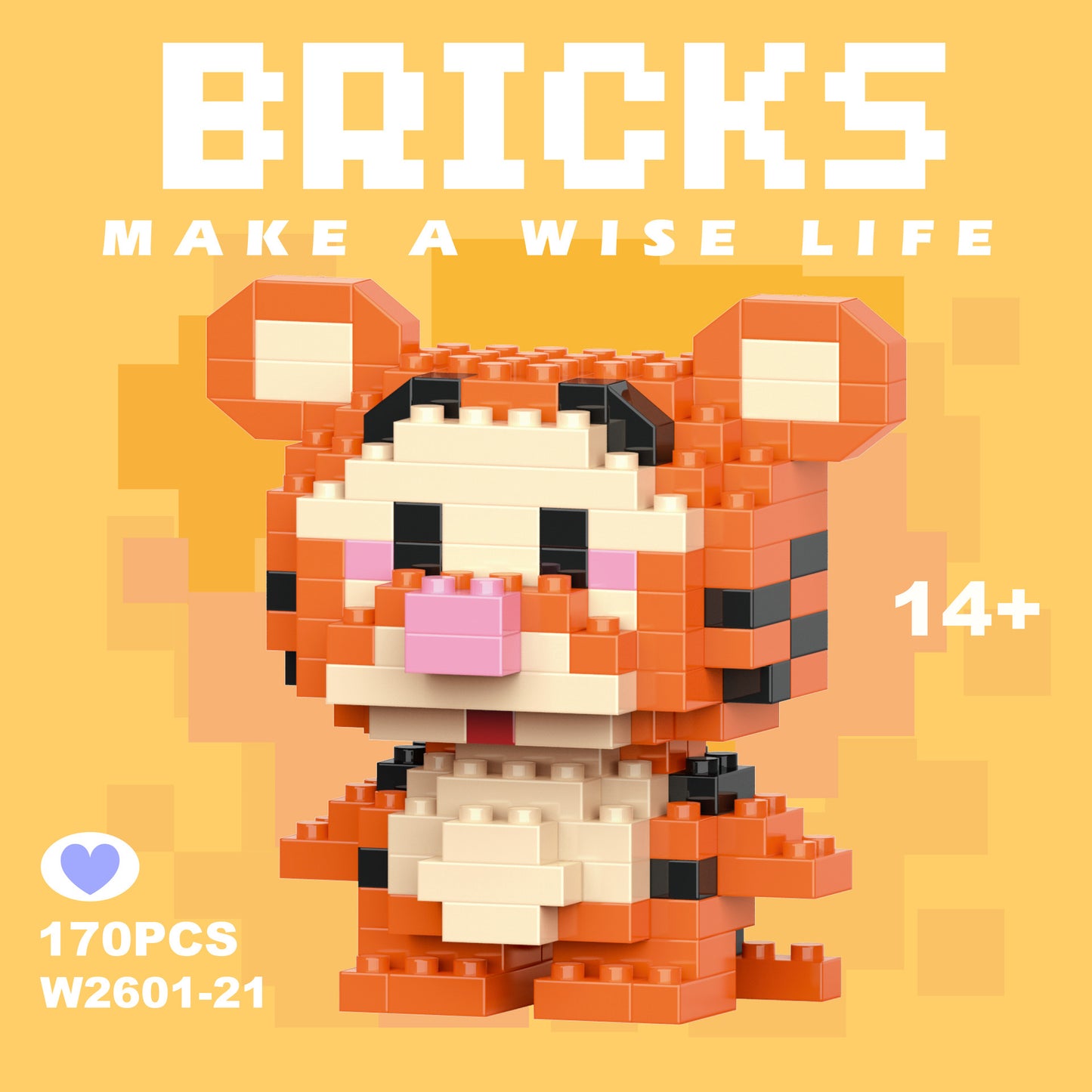 Cartoon theme 3D building blocks