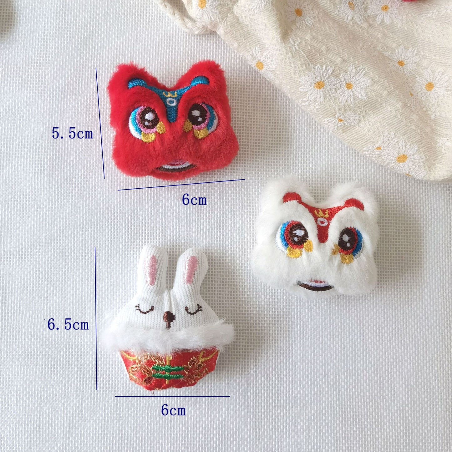 Cartoon chinese style lion plush decoration