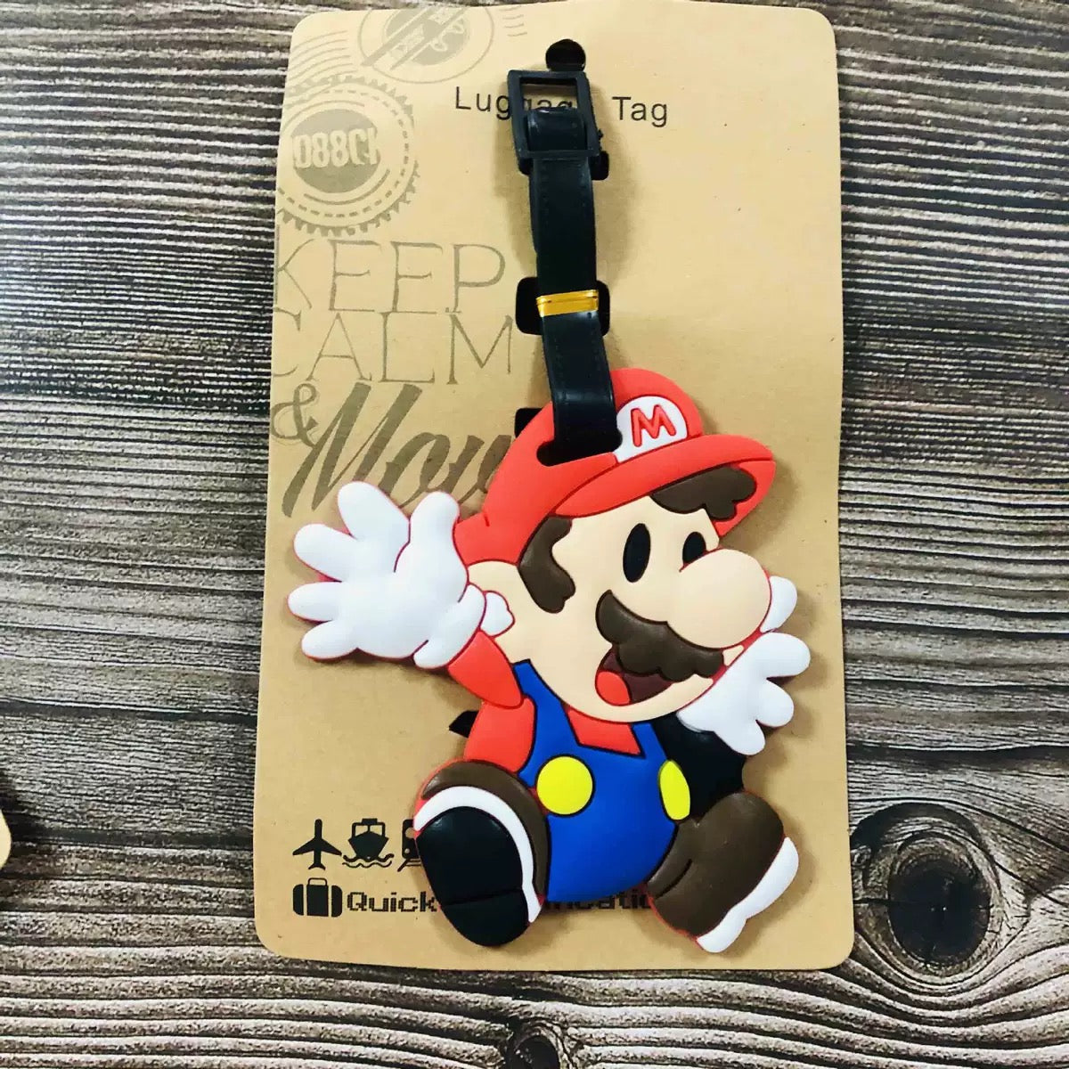 Super Mario Silicone Luggage Tag
