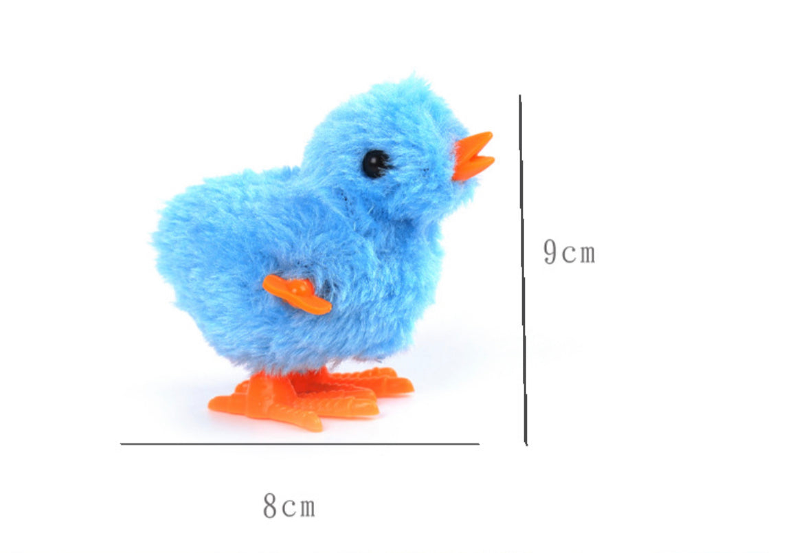 Plush Fur Chicken Windup Toy