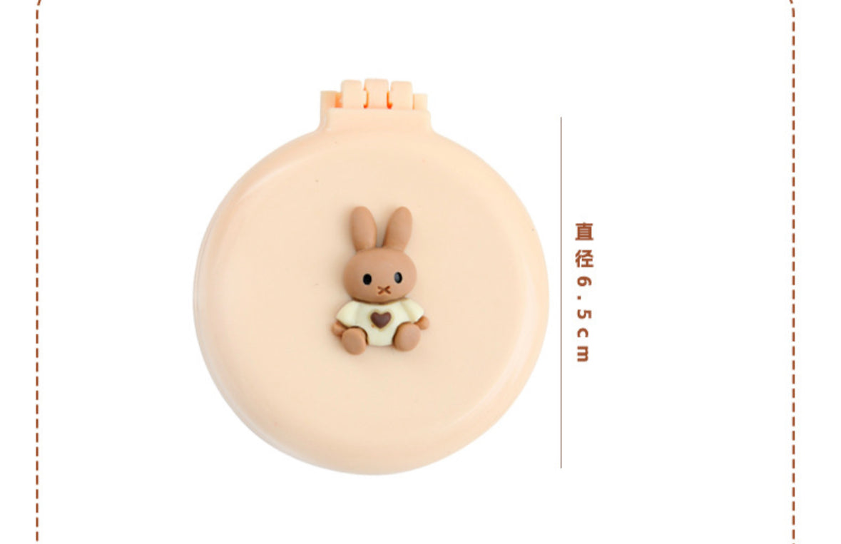 Cartoon folding air cushion comb with mirror