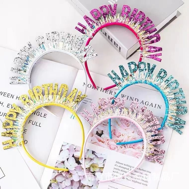 Sparkling Happy Birthday Headband