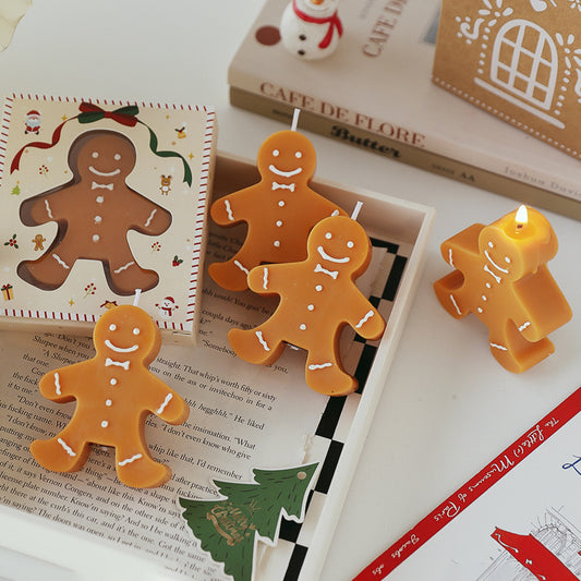 Gingerbread man christmas scented candle