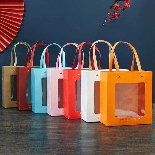 Transparent Window gift box and gift bag set