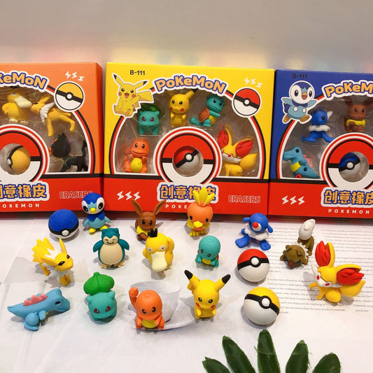 Pokemon 3D Erasers Set