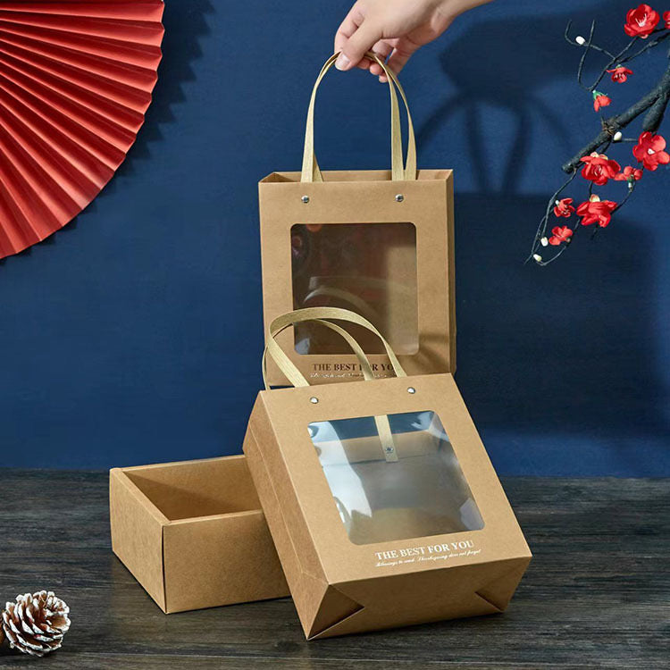 Transparent Window gift box and gift bag set