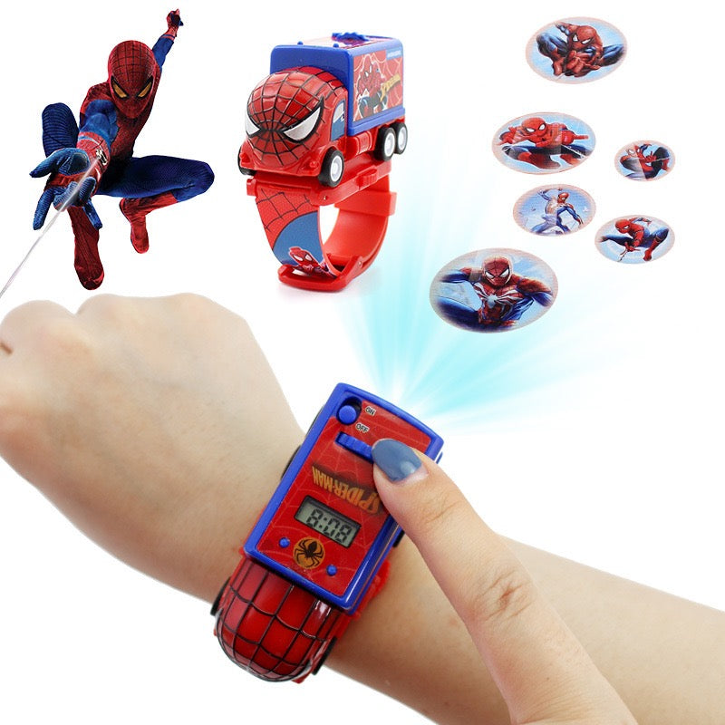 Spider-man projection Electronic watch