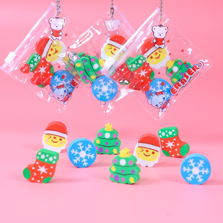 Christmas Eraser set