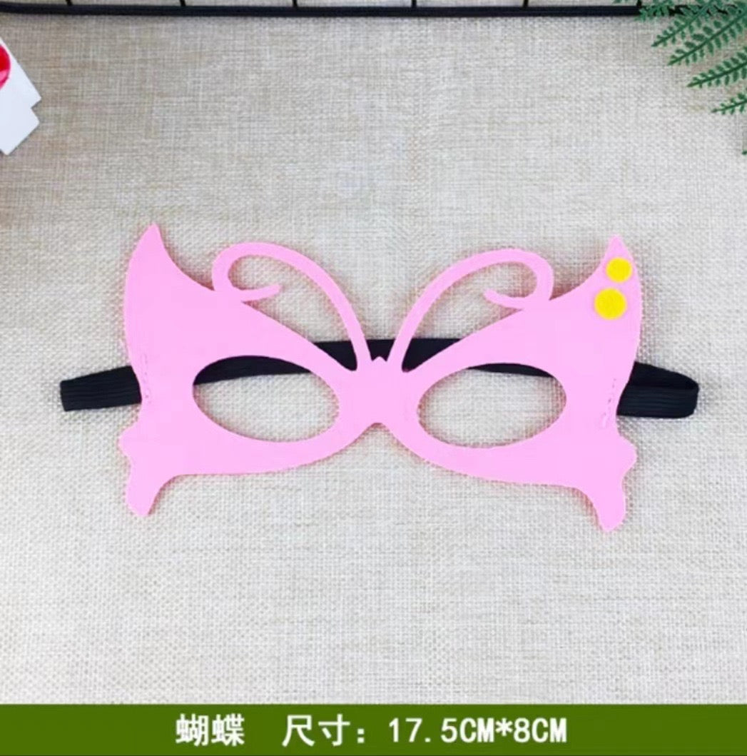 Pink Butterfly Felt Masks