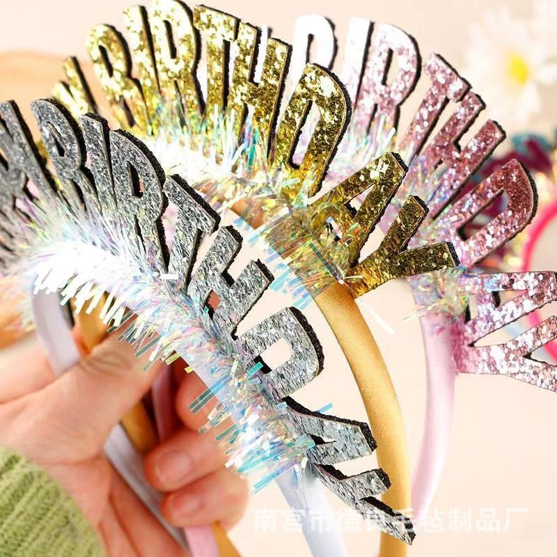 Sparkling Happy Birthday Headband