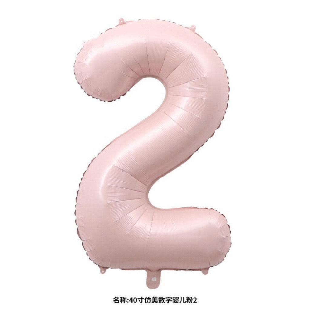 40" Pink Foil Number Balloons