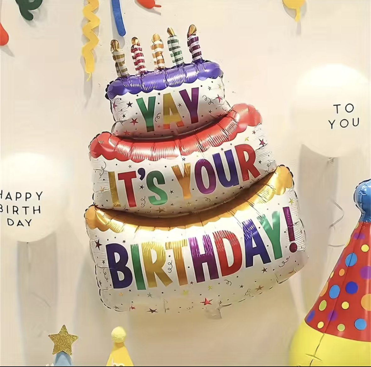 2 Sizes Of Large 3 Layer Cake Foil Balloon