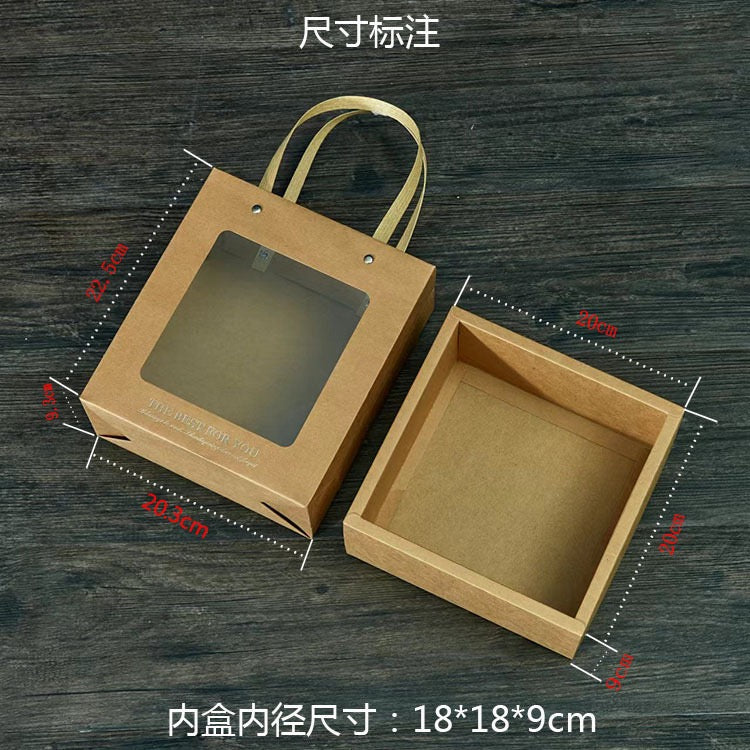 Transparent Window gift box and gift bag set