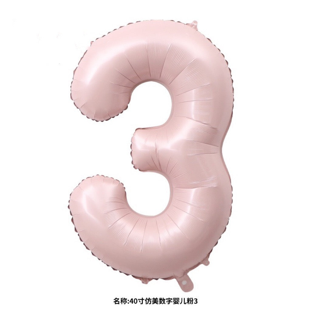 40" Pink Foil Number Balloons