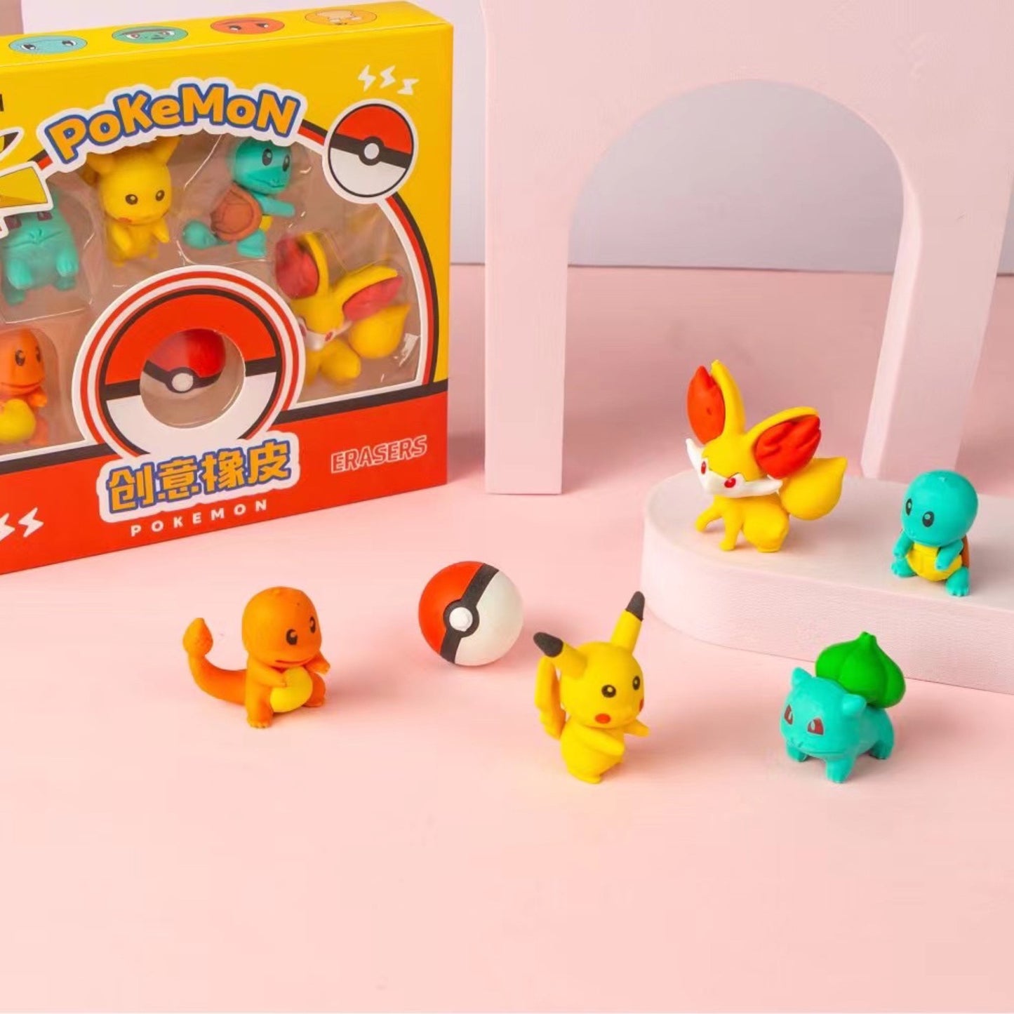 Pokemon 3D Erasers Set