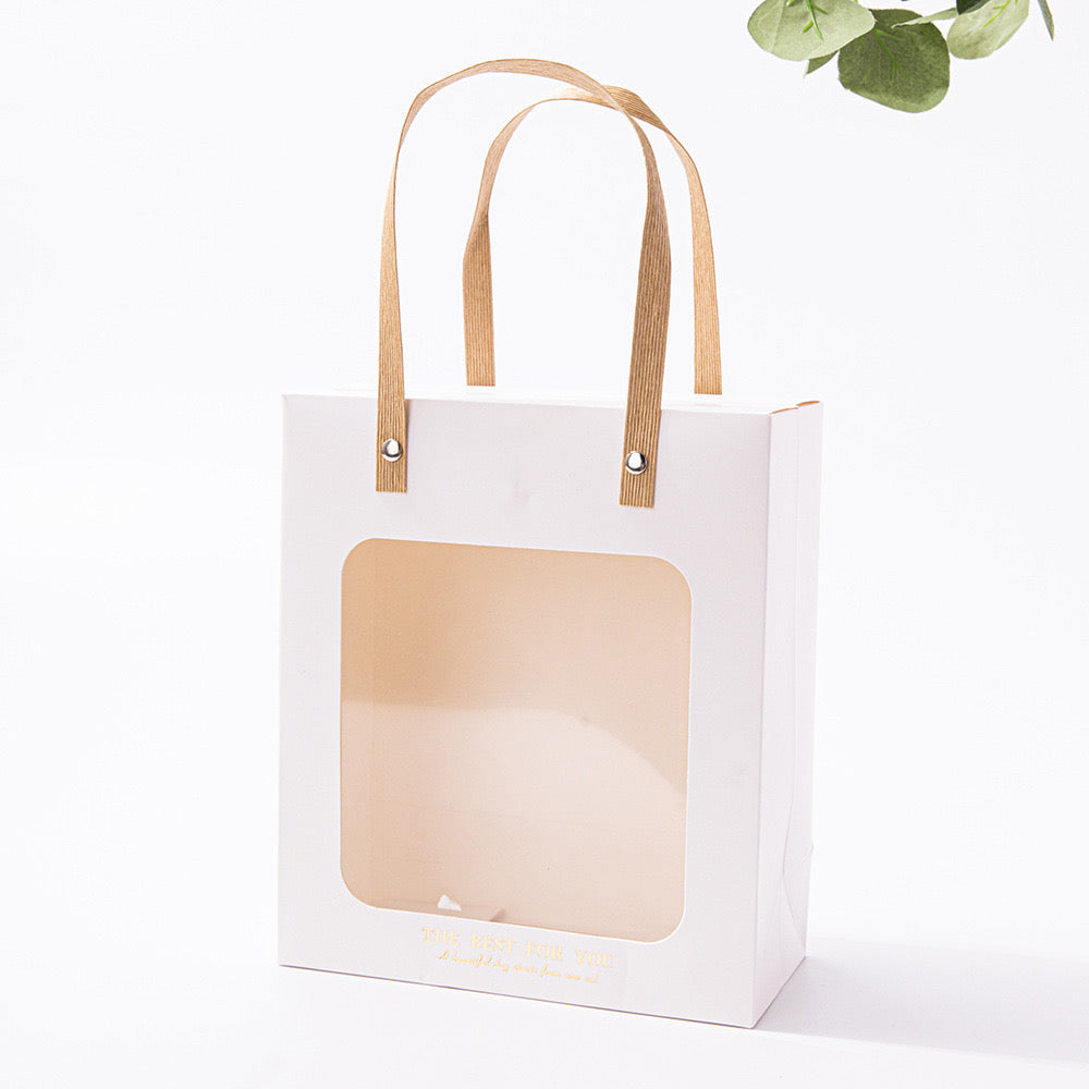 Transparent Windowed Gift Bag 18x21x8.5cm