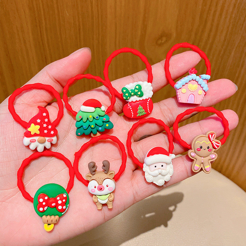 2pcs Christmas Hair Ties Set