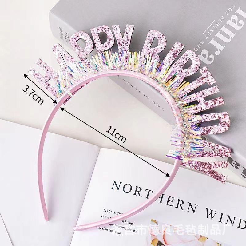 Sparkling Happy Birthday Headband