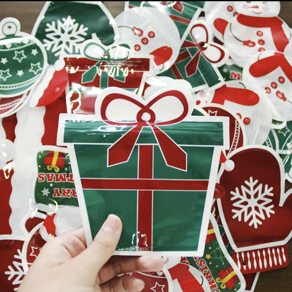 1pc Christmas Snacks Plastic Bag