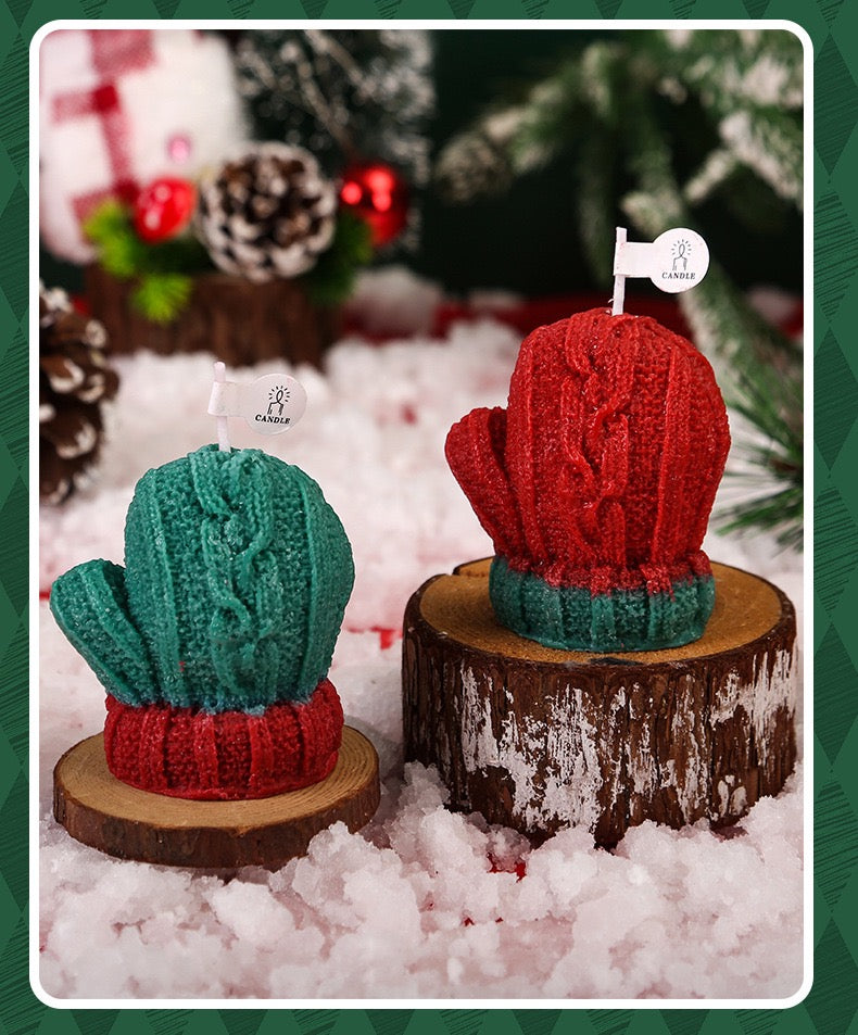 Christmas Knitted Glove Scented Candle