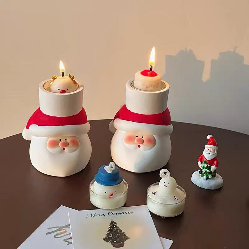 4pcs Hand Made Christmas Candle set