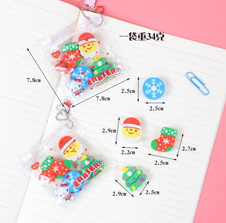 Christmas Eraser set