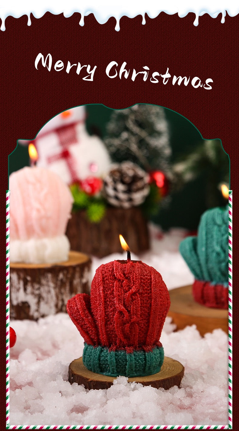 Christmas Knitted Glove Scented Candle