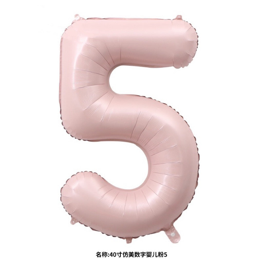 40" Pink Foil Number Balloons