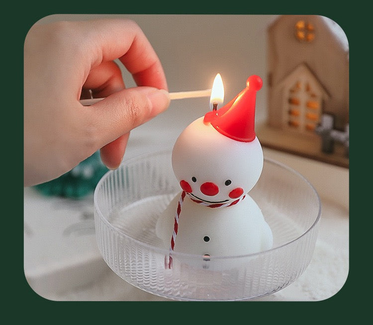 Handmade Snowman Scented Candle