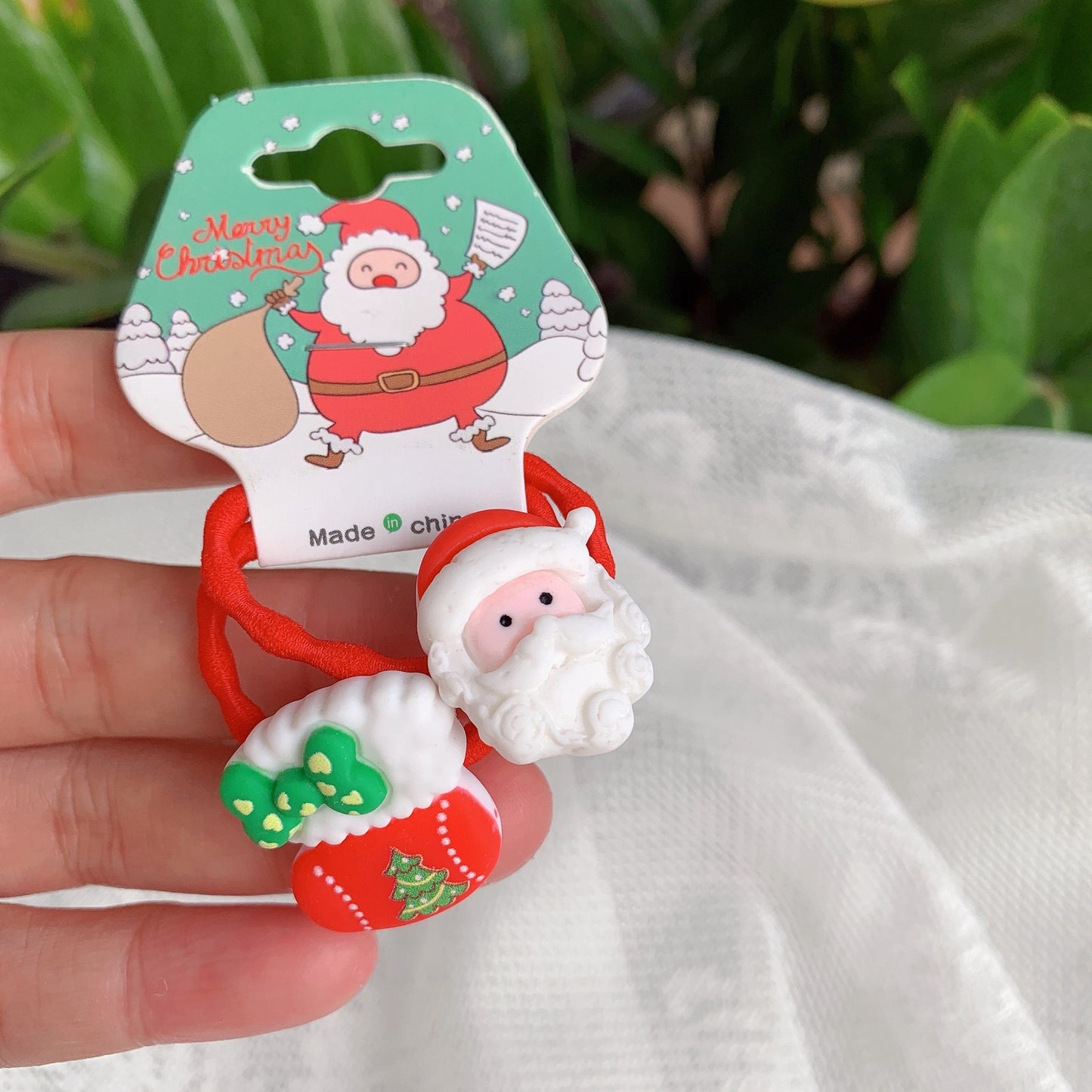 2pcs Christmas Hair Ties Set