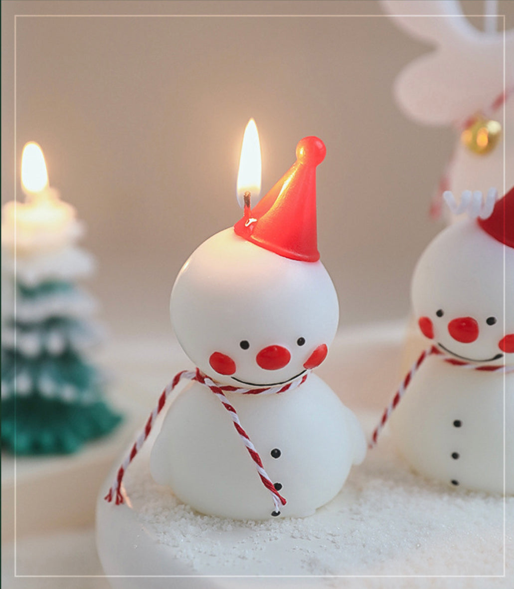 Handmade Snowman Scented Candle