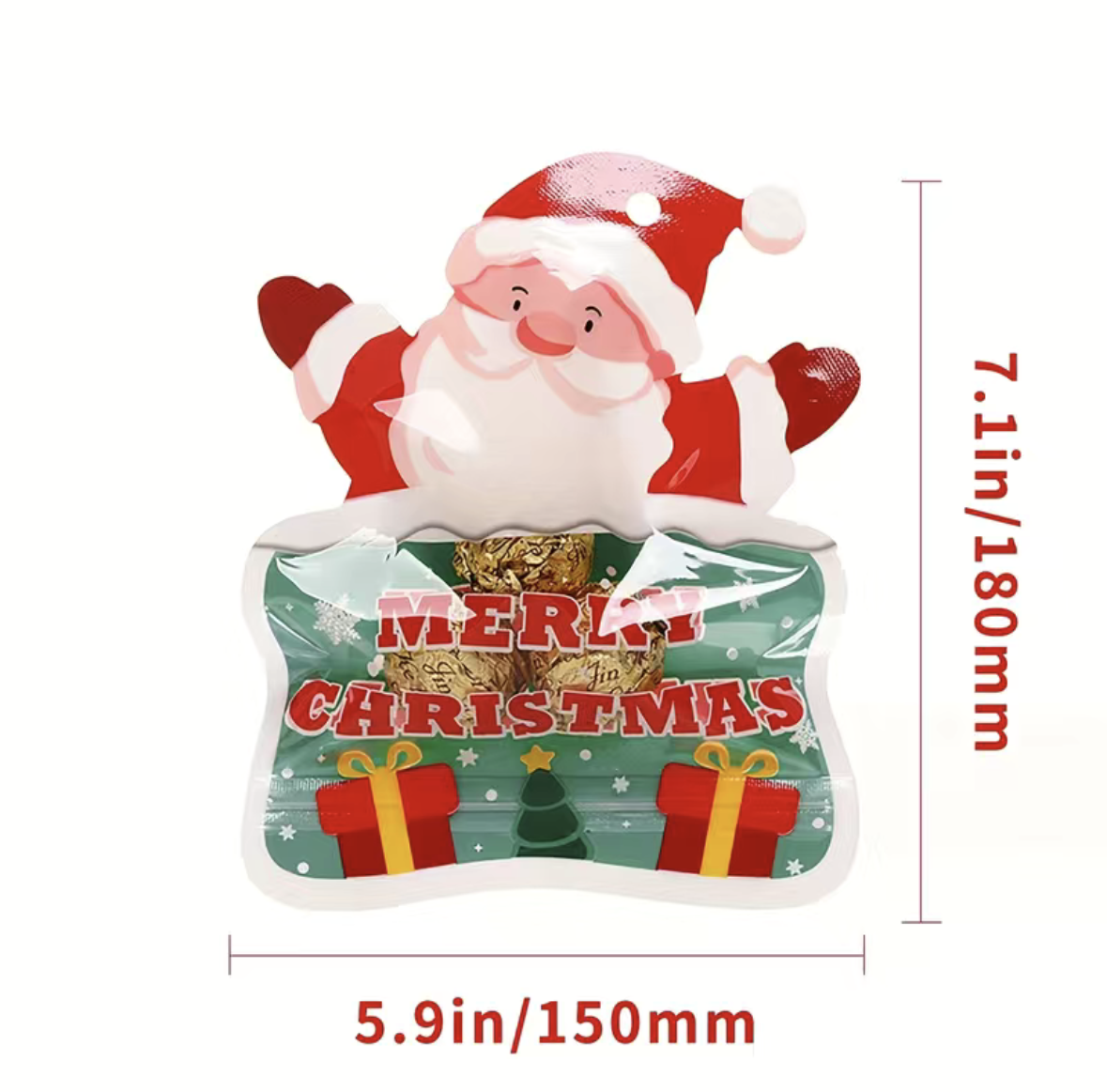 1pc Christmas Snacks Plastic Bag