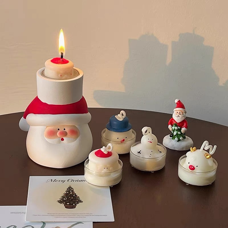 4pcs Hand Made Christmas Candle set