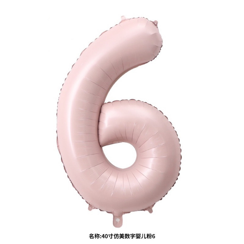 40" Pink Foil Number Balloons