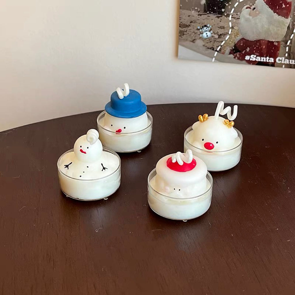 4pcs Hand Made Christmas Candle set