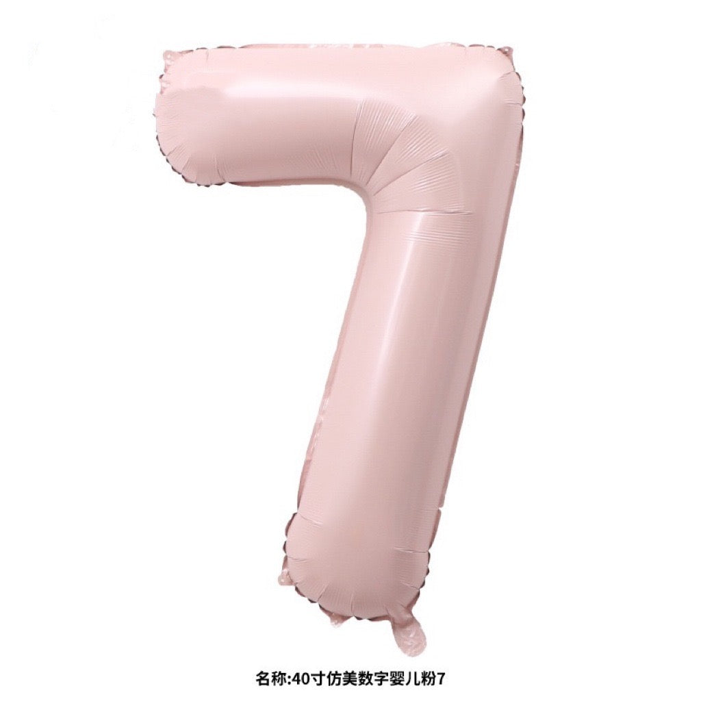 40" Pink Foil Number Balloons