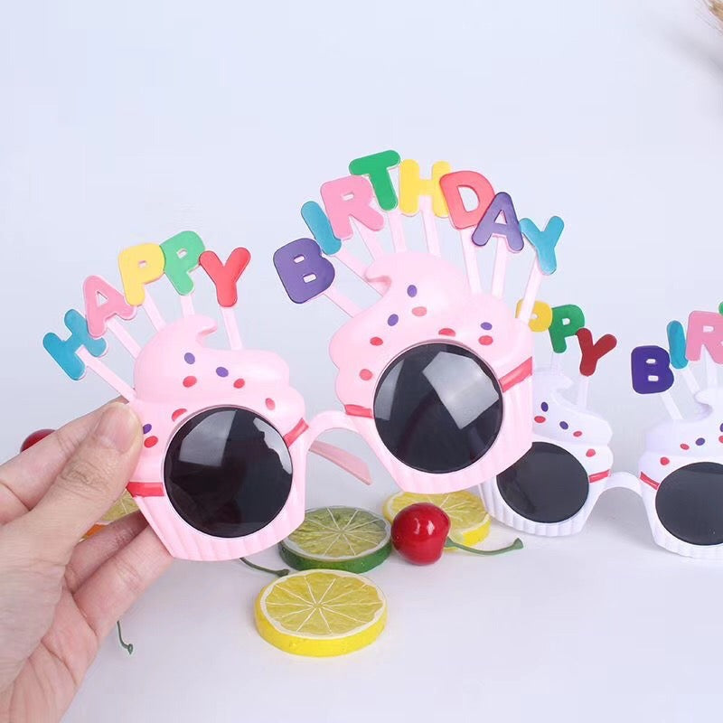 Colorful birthday party glasses